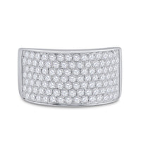 Load image into Gallery viewer, 10kt White Gold Womens Round Diamond Pave Band Ring 1-1/2 Cttw
