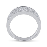 Load image into Gallery viewer, 10kt White Gold Womens Round Diamond Pave Band Ring 1-1/2 Cttw
