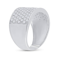 Load image into Gallery viewer, 10kt White Gold Womens Round Diamond Pave Band Ring 1-1/2 Cttw
