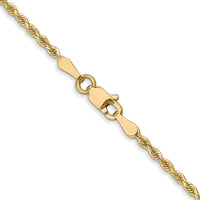 Load image into Gallery viewer, 10K 2mm Diamond-Cut Rope Chain
