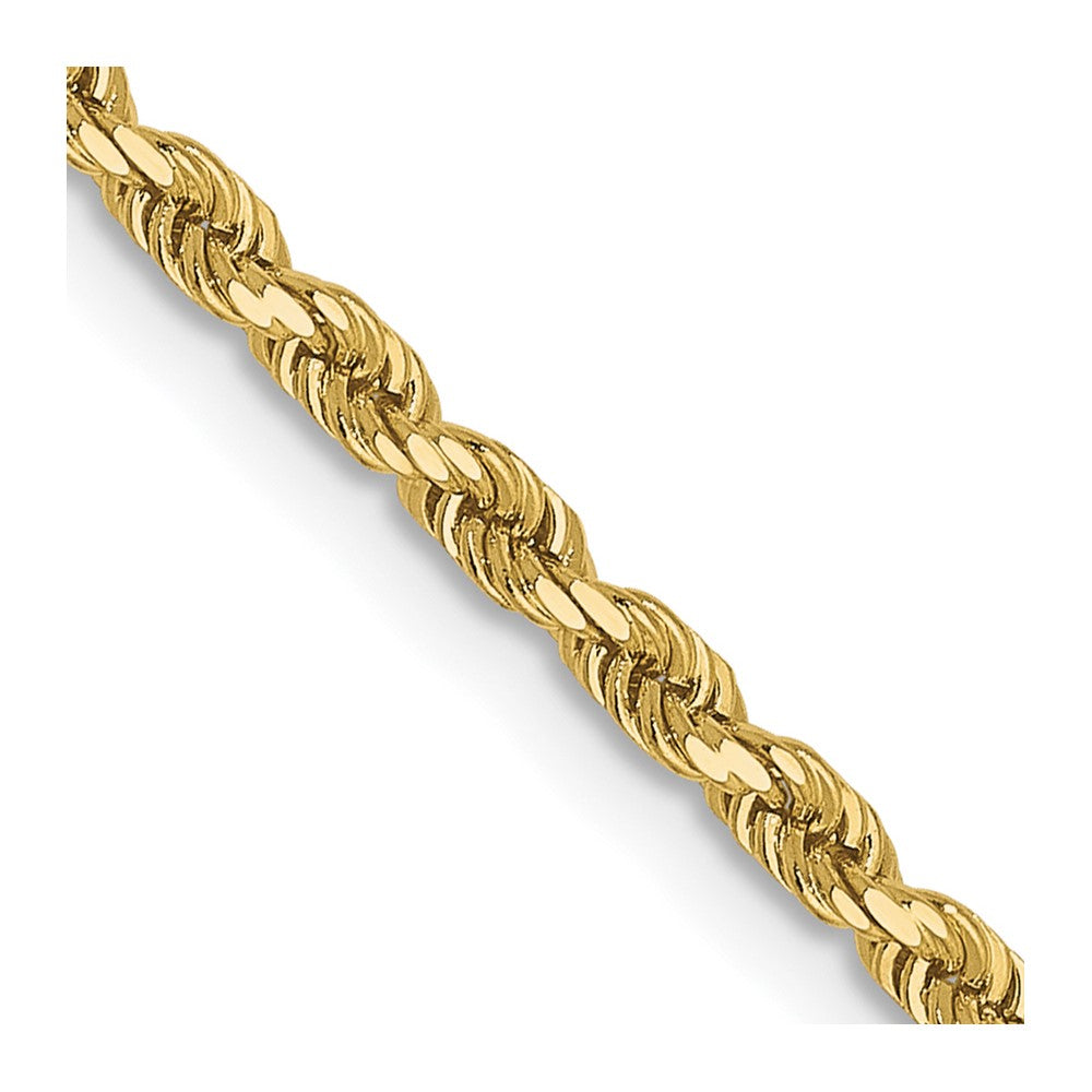 10k 2mm Diamond-Cut Rope Chain