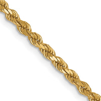 Load image into Gallery viewer, 10K 2.25mm Diamond-Cut Rope Chain

