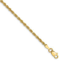 Load image into Gallery viewer, 10K 2.5mm Diamond-Cut Rope Chain Anklet
