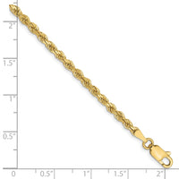 Load image into Gallery viewer, 10K 2.75mm Diamond-Cut Rope Chain Anklet
