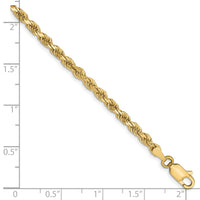 Load image into Gallery viewer, 10K 3mm Diamond-Cut Rope Chain
