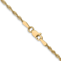 Load image into Gallery viewer, 10K 1.8mm Diamond-Cut Lightweight Rope Chain
