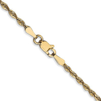 Load image into Gallery viewer, 10K 2mm Diamond-Cut Lightweight Rope Chain
