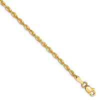 Load image into Gallery viewer, 10K 2.5mm Diamond-Cut Lightweight Rope Chain
