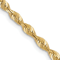 Load image into Gallery viewer, 10k 2.5mm Diamond-Cut Lightweight Rope Chain
