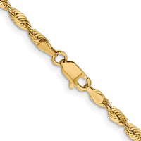 Load image into Gallery viewer, 10K 3mm Diamond-Cut Lightweight Rope Chain
