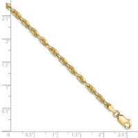 Load image into Gallery viewer, 10K 3mm Diamond-Cut Lightweight Rope Chain
