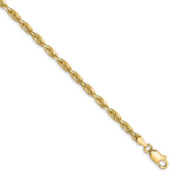 Load image into Gallery viewer, 10K 3mm Diamond-Cut Lightweight Rope Chain
