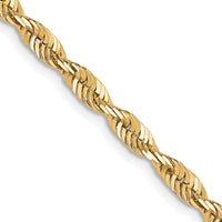 Load image into Gallery viewer, 10K 3mm Diamond-Cut Lightweight Rope Chain
