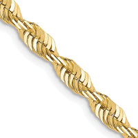 Load image into Gallery viewer, 10K 3.5mm Diamond-Cut Lightweight Rope Chain
