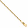 10K 1.5mm Diamond-Cut Lightweight Rope Chain Anklet
