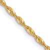 10k 1.5mm Diamond-Cut Lightweight Rope Chain