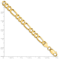 Load image into Gallery viewer, 10K 6mm Concave Figaro Bracelet
