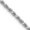 10k White Gold 1.75mm Diamond-Cut Rope Chain
