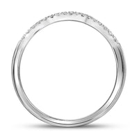 Load image into Gallery viewer, 10k White Gold Round Diamond Cluster Wedding Flower Floral Bridal Ring Set 1/4 Cttw
