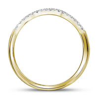 Load image into Gallery viewer, 10kt Yellow Gold Round Diamond Bridal Wedding Ring Band Set 1/4 Cttw
