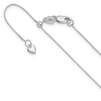 Load image into Gallery viewer, 10K White Gold Adjustable .55mm Baby Box Chain
