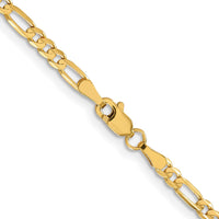Load image into Gallery viewer, 10K 3mm Concave Figaro Chain
