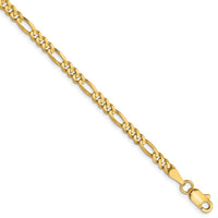 Load image into Gallery viewer, 10K 3mm Concave Figaro Chain
