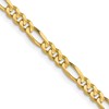 10K 3mm Concave Figaro Chain