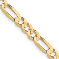 Load image into Gallery viewer, 10k 4mm Concave Figaro Chain
