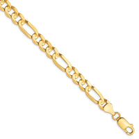 Load image into Gallery viewer, 10K 6.75mm Concave Figaro Chain
