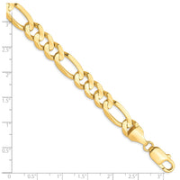 Load image into Gallery viewer, 10K 8.75mm Concave Figaro Chain
