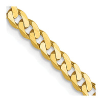 Load image into Gallery viewer, 10K 2.4mm Flat Beveled Curb Chain
