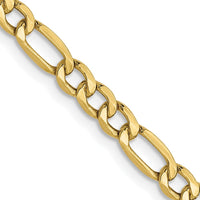 Load image into Gallery viewer, 10K 3.5mm Semi-Solid Figaro Chain
