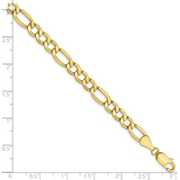 Load image into Gallery viewer, 10K 5.35mm Semi-Solid Figaro Chain
