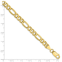 Load image into Gallery viewer, 10K 6.6mm Semi-Solid Figaro Chain
