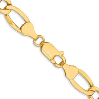 Load image into Gallery viewer, 10K 7.3mm Semi-Solid Figaro Chain
