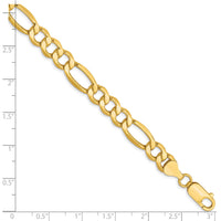 Load image into Gallery viewer, 10K 7.3mm Semi-Solid Figaro Chain
