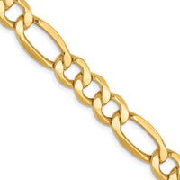 Load image into Gallery viewer, 10k 7.3mm Semi-Solid Figaro Chain
