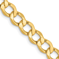 Load image into Gallery viewer, 10k 5.25mm Semi-Solid Curb Chain
