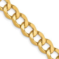 Load image into Gallery viewer, 10K 6.5mm Semi-Solid Curb Chain
