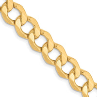 Load image into Gallery viewer, 10K 7mm Semi-Solid Curb Chain
