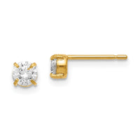 Load image into Gallery viewer, 14k CZ Stud 4.0mm Earrings
