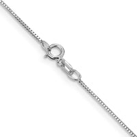 Load image into Gallery viewer, 14K White Gold .8mm Box with Spring Ring Clasp Chain
