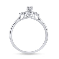 Load image into Gallery viewer, 10kt White Gold Womens Round Diamond Solitaire Promise Ring 1/5 Cttw
