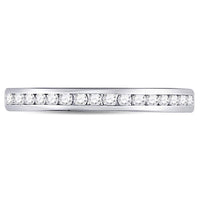 Load image into Gallery viewer, 14kt White Gold Womens Round Diamond Single Row Near-Eternity Wedding Band 1/2 Cttw
