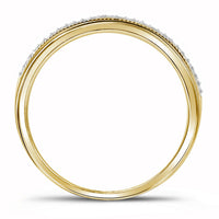 Load image into Gallery viewer, 10kt Yellow Gold Diamond Square 3-Piece Bridal Wedding Ring Band Set 1/3 Cttw
