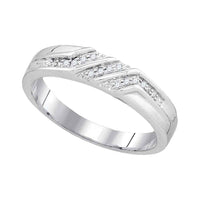 Load image into Gallery viewer, 10kt White Gold His Hers Round Diamond Solitaire Matching Wedding Set 1/4 Cttw

