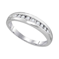 Load image into Gallery viewer, 10kt White Gold His Hers Round Diamond Cluster Matching Wedding Set 1/2 Cttw
