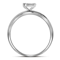 Load image into Gallery viewer, 10k White Gold Round Diamond Mens Womens Trio Matching Halo Wedding Bridal Ring Set 1/5 Cttw
