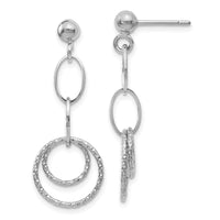 Load image into Gallery viewer, 14K White Gold Post Dangle Earrings

